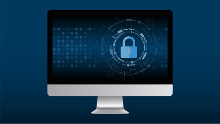 cyber technology security netwok protection vector image