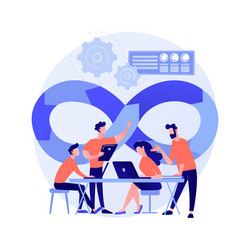 devops team abstract concept vector image