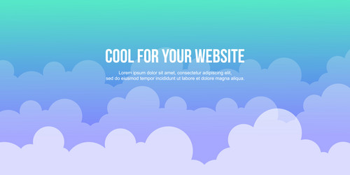 header website cloud style design vector image