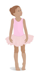 Little ballerina in a pink tutu vector