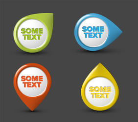 round pointer templates with text content vector image
