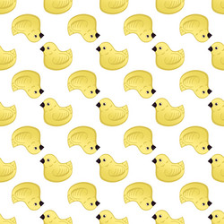 seamless pattern with ducklings cute backdrop vector image