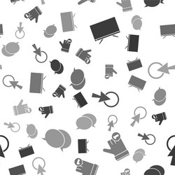 set smart tv hand like arrow cursor and speech vector image
