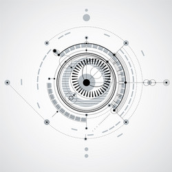 Technical drawing made using dashed lines vector