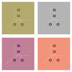concept of stylish flat design icons graph vector image