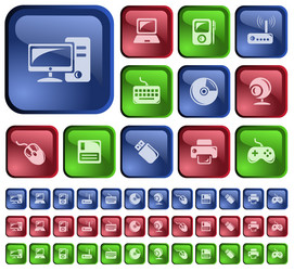 hardware buttons vector image