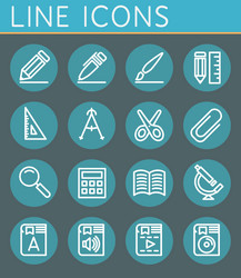 icons set for web site design and mobile apps vector image