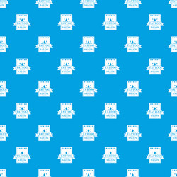 Tattoo salon pattern seamless blue vector