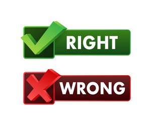 Check Marks: Right and Wrong vector image