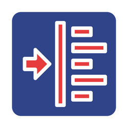 data migration icon representing import process vector image