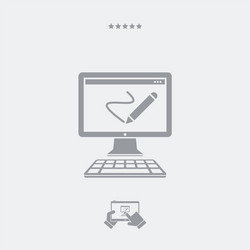 Designer application flat icon vector