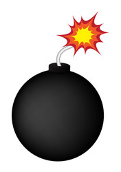Exploding Bomb vector image