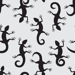 Seamless pattern with lizards Royalty Free Vector Image