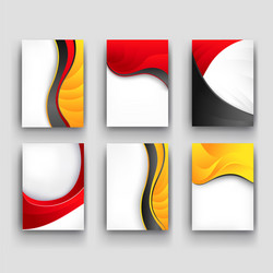 minimal curve wave set background with shadow vector image