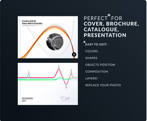 soft design presentation template with colourful vector image