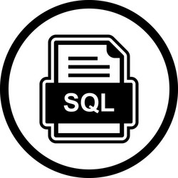 sql file document icon vector image