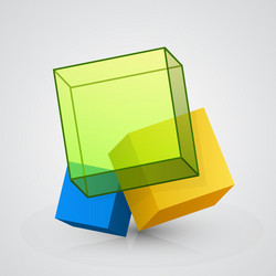 3d cube design Royalty Free Vector Image - VectorStock