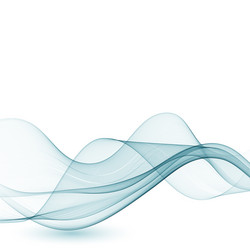 abstract smooth color wave curve flow blue vector image