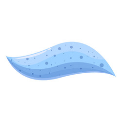 blue wave splashing and forming abstract shape vector image