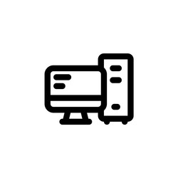 computer icon component outline vector image