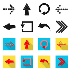 Design of element and arrow sign set vector