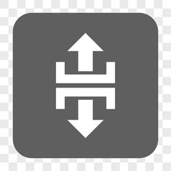 divide vertical direction rounded square button vector image