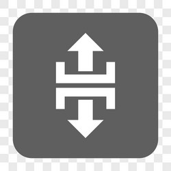 Divide vertical direction rounded square button vector