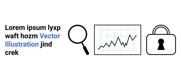 search for security and data analysis concept vector image