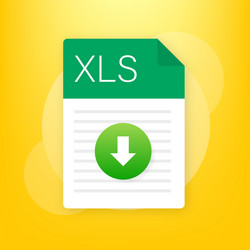 xls file icon spreadsheet document type modern vector image