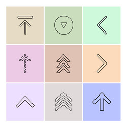 arrows directions pointer arrow user vector image