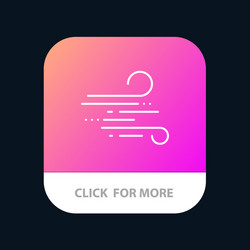 Blow weather wind spring mobile app button vector