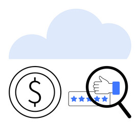cloud computing for customer feedback analytics vector image