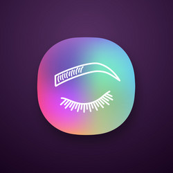 microblading eyebrows app icon vector image