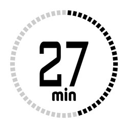 minutes countdown timer vector image