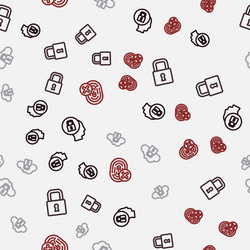 set line lock cloud computing and cancelled vector image