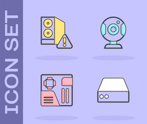 set server data web hosting case of computer vector image