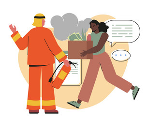 Fire emergency concept Royalty Free Vector Image