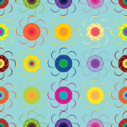 seamless background from abstract round objects vector image