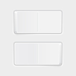 switch gray 3d push buttons vector image