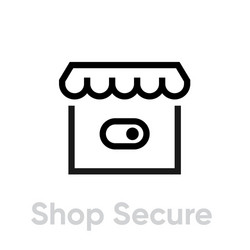 switch shop secure security icon editable line vector image