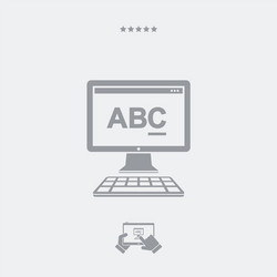 text editor software icon vector image