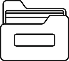 archive file folder icon outline style vector image