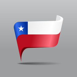 Chilean Flag Pointer Map Layout vector image