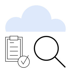 cloud computing concept with checklist vector image