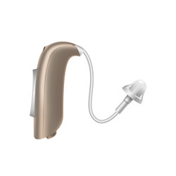 Modern medical hearing device for deafness vector