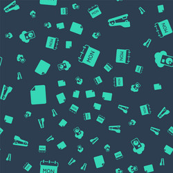 set calendar stapler file document and cloud vector image
