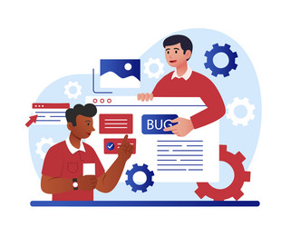 Software Testing & Development vector image