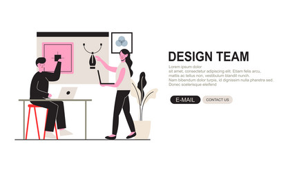 web design studio or team working vector image