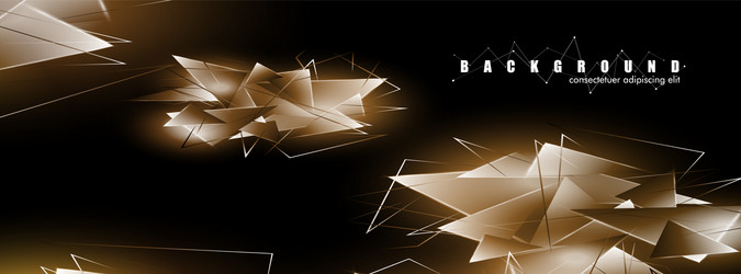 abstract background with glowing triangles vector image