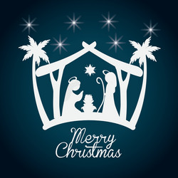 Nativity Christmas Holy Family Vector Image